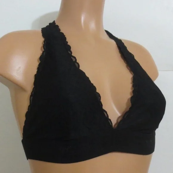 Pink Victoria’s Secret’s L Black Lace Bralette - Picture 1 of 2
